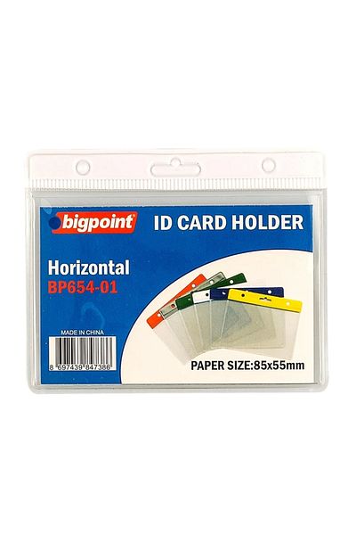 Bigpoint حقيبة بطاقات أفقية بيضاء 85x55 ملم