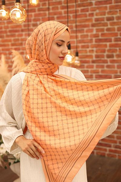 Silk Home Şal Olinda 49005-19 - Pepene galben şi trandafir închis