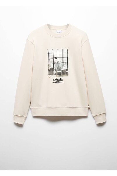 MANGO Man Resim baskılı sweatshirt