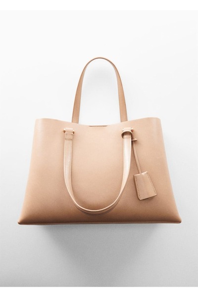 MANGO Woman Nákupní taška s dvojitým zásobníkem