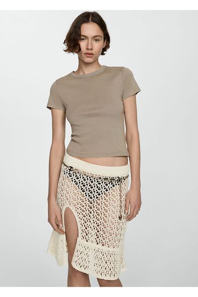 MANGO Woman Βαμβακερό T-Shirt - 100%