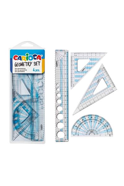 CARIOCA Geometric Ruler Set 4 Pieces