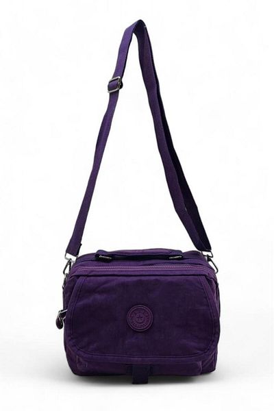 Baginn Geantă de mână pentru femei cu curea încrucișată violet - Kılinkır Fabric 571 Collection