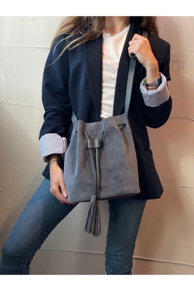 Vendetta Çanta Palm Yarma Hakiki Deri Büzgülü Askılı Çanta