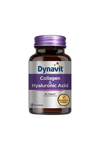 Dynavit Collagen ve Hyaluronic Acid Tablet 30 Tablet ( TEKLİDİR )