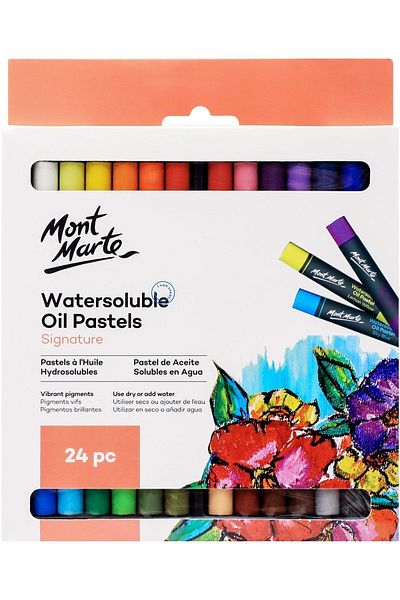 Mont Marte Pastel in Water 24 Pieces Oil Soluble Signature
