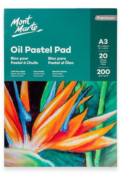 Mont Marte Premium MM Oil Pastel Pad - A3, 200gr, 20 Sheets