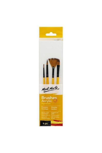Mont Marte MM Gallery Series - Acrylic 4-Piece Brush Set