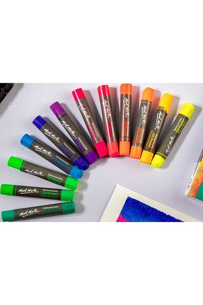Mont Marte MM Water - Set of 12 Pastel Fluoro Oil Soluble