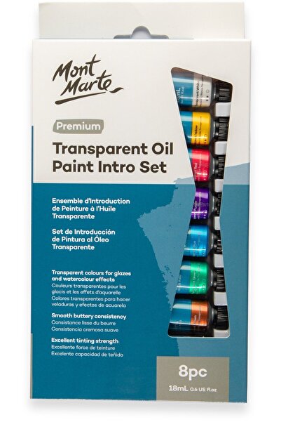 Mont Marte MM Premium Transparan Yağlı Boya Giriş Seti 8 x 18ml