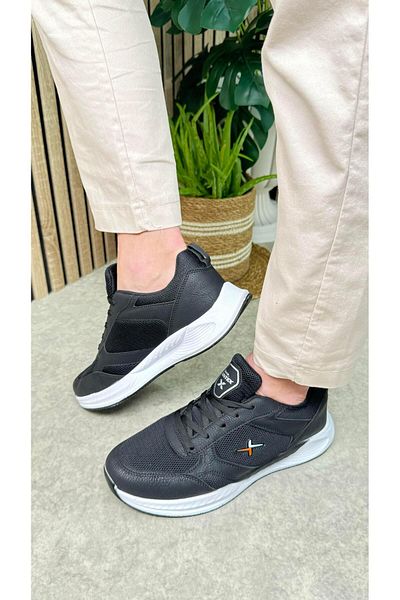 İmerShoes Pantofi sport pentru bărbați - afumati, plasă, respirabili, cu șireturi, talpă groasă, mers confortabil 8011