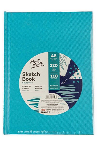 Mont Marte MM Eskiz Defteri A5 Sert Kapak Signature 220 Sayfa 110gr