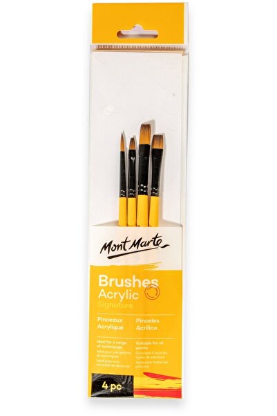 Mont Marte MM Gallery Serisi Fırça Seti Akrilik 4'lü Signature
