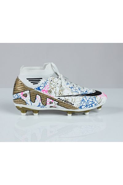 LALİGA Laliga 565 White Gold Patterned Crampon with Elephant and Waiter Socks