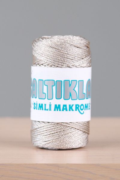 SALTIKLAR Premium Glitter Macrame Floss - 100Gr 3mm Medium Beige Sg-227