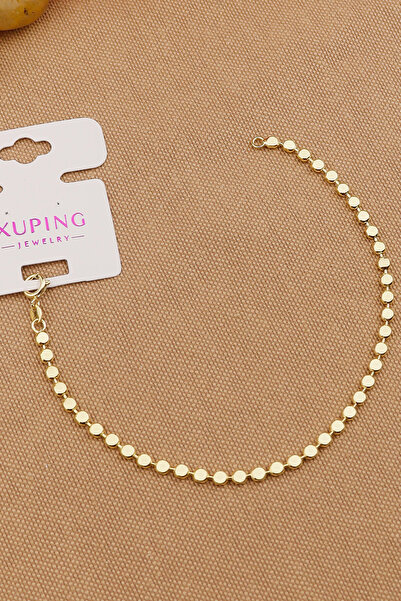 Keyifli Hayaller Xuping Bileklik - Vip Minimal Yuvarlak Pul Zincir Xuping Bileklik Gold 19 cm Yeni sezon