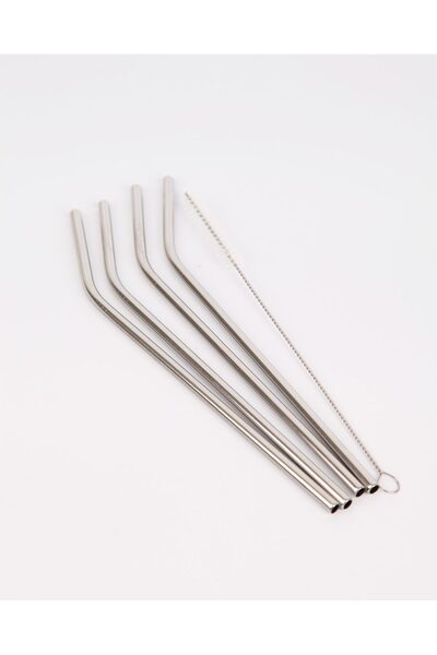 BASTONLU ZÜCCACİYE Çelik Pipet Seti