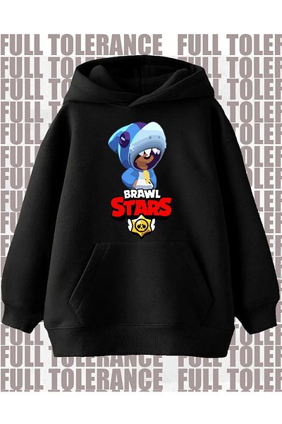 FULL TOLERANCE Унисекс детски суитшърт Brawl Stars Shark Leon - размер за възрастни