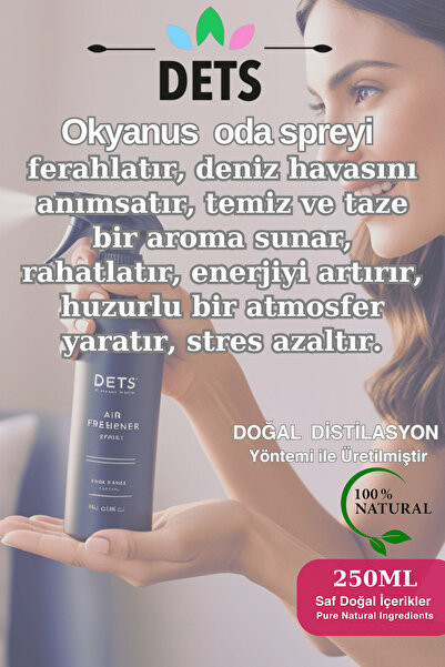 Dets Okyanus Esintisi Oda ve Çamaşır Spreyi 250ml - Ferah ve Canlandırıcı Koku