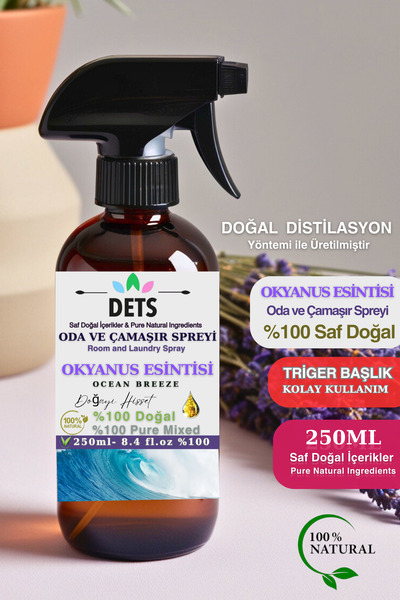 Dets Okyanus Esintisi Oda ve Çamaşır Spreyi 250ml - Ferah ve Canlandırıcı Koku