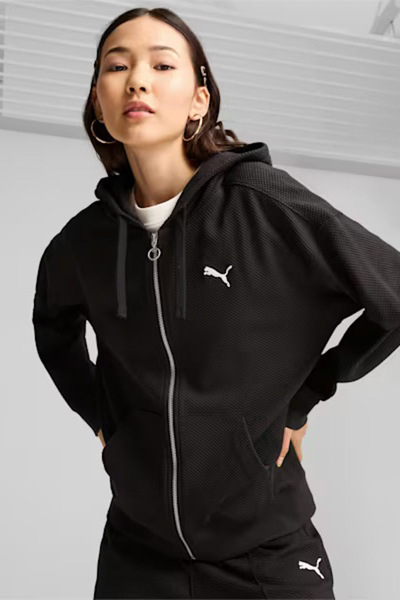 Puma HER Full-Zip Hoodie Siyah Kadın Ceket