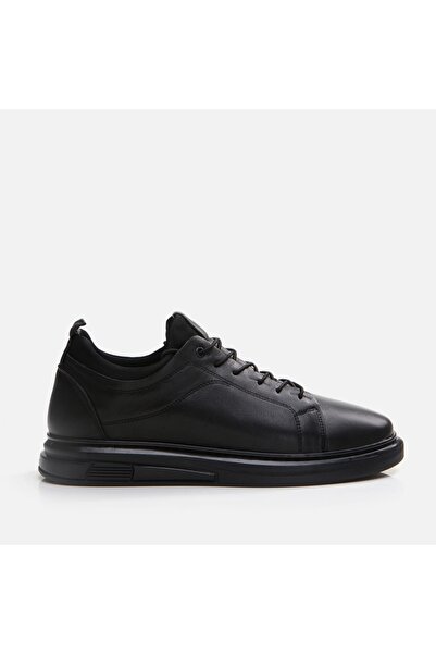 Hotiç Black Genuine Leather Men's Casual Shoes