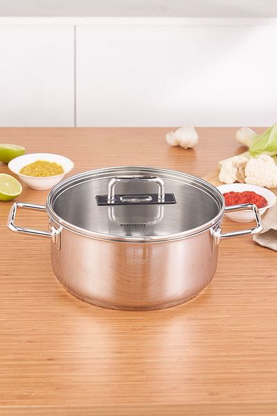 Karaca Grace Induction Base Steel Pot 22 cm 3.8 Liter