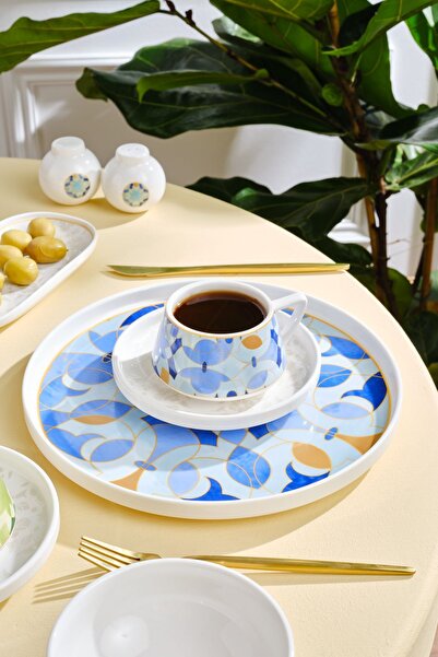 Karaca Streamline Aria 34 Parça 6 Kişilik Porselen Kahvaltı / Servis Seti