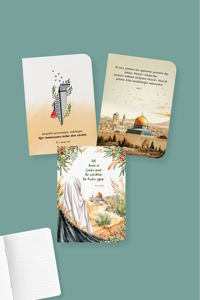 Dava Adamı Yayınları A6 Lined Love of Jerusalem Mini Notebook Series