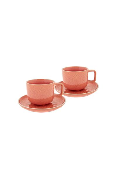 Karaca Vita Pink 2-Person Teacup Set