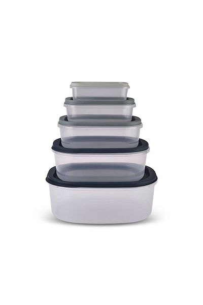 Karaca Mila 5-Piece Storage Container Gray