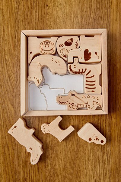 KIDOPPO MontEssori WoodEn FigurE Animal PuzzlE SEt - GamE and Education Book