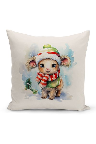 Bertille Home New Year Series Double Sided Digital Printed Throw Pillow Case (Christmas Christmas Cushion Cover)