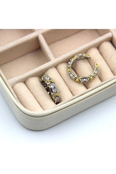 Luxla Adjustable Steel Xoxo Ring