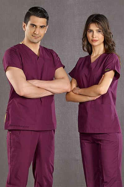 ÇİZGİ MEDİKAL Dr. Greys Model Plum Doctor&asistentă Jersey