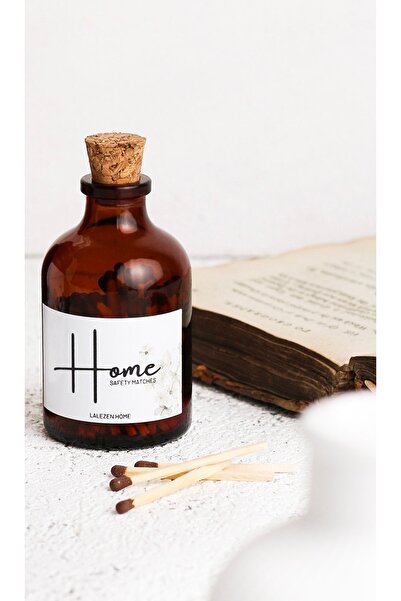 LALEZEN HOME Amber Cam Şişeli Kibrit