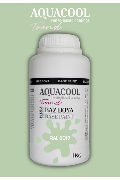 Aquacool Trend Akrilik Hobi Boya 1 Kg Su Bazlı Hibrit Dönüşüm Boyası Ral 6019...