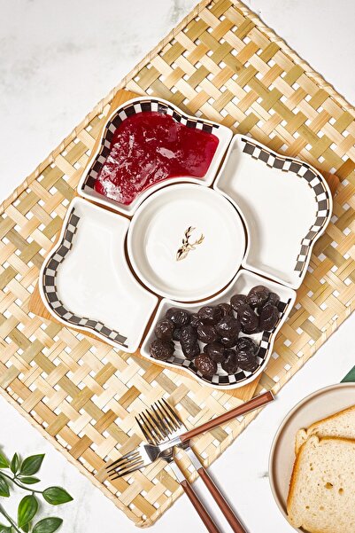 Karaca Aries Black 6 Parça Ahşap Tepsili Kahvaltılık/servislik