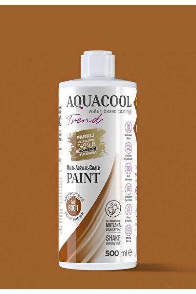 Aquacool Trend Akrilik Hobi Boya 500 ml Su Bazlı Hibrit Dönüşüm Boyası Ral 80...