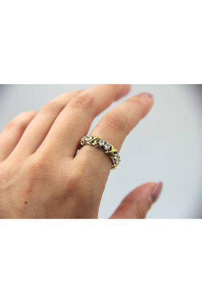 Luxla Adjustable Steel Xoxo Ring