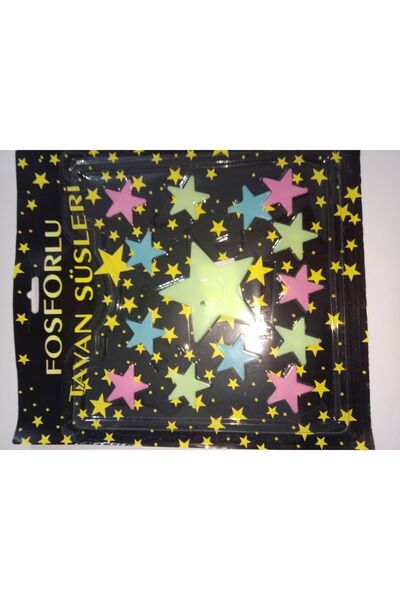 HANK TİCARET Phosphorescent Ceiling Ornaments Stars