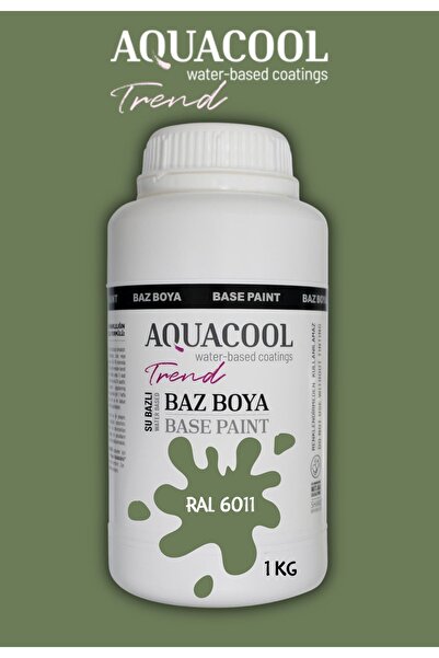Aquacool Trend Akrilik Hobi Boya 1 Kg Su Bazlı Hibrit Dönüşüm Boyası Ral 6011...
