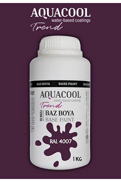 Aquacool Trend Akrilik Hobi Boya 1 Kg Su Bazlı Hibrit Dönüşüm Boyası Ral 4007...