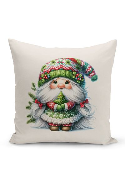 Bertille Home New Year Series Double Sided Digital Printed Throw Pillow Case (Christmas Christmas Cushion Cover)
