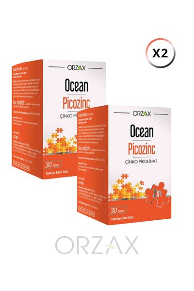 Ocean Picozinc Food Supplement - 30 Tablets X 2 Pieces & 1x100ml Face Washing Gel /-set/1300