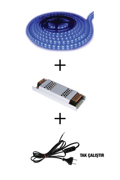 İnformed İnformed 3 Çipli Iç Mekan Mavi Renk 5 Metre Şerit Led Işık 5 Amper L...