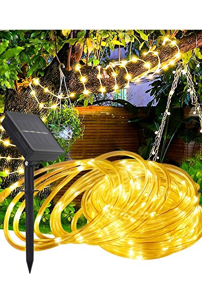 PASACO Su Geçirmez 10 Metre Güneş Enerjili Dış Mekan Solar Peri Ip Led Işık Dekoratif Bahçe Aydınlatma