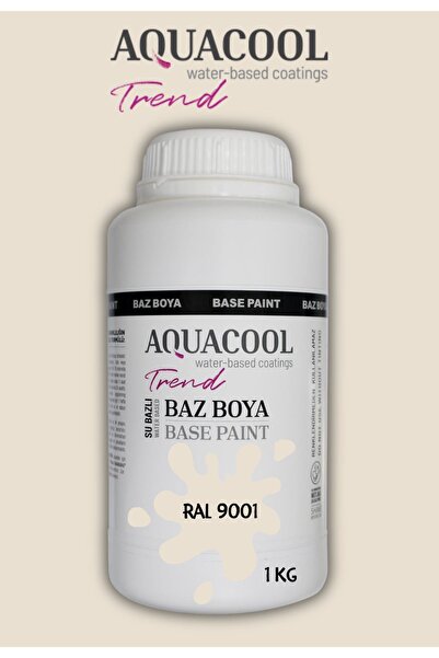 Aquacool Trend Akrilik Hobi Boya 1 Kg Su Bazlı Hibrit Dönüşüm Boyası Ral 9001...