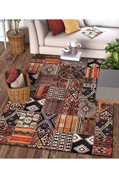 G&C HOME Kilim Dijital Baskı Yıkanabilir Kaymaz Taban Salon Mutfak Balkon Hal...