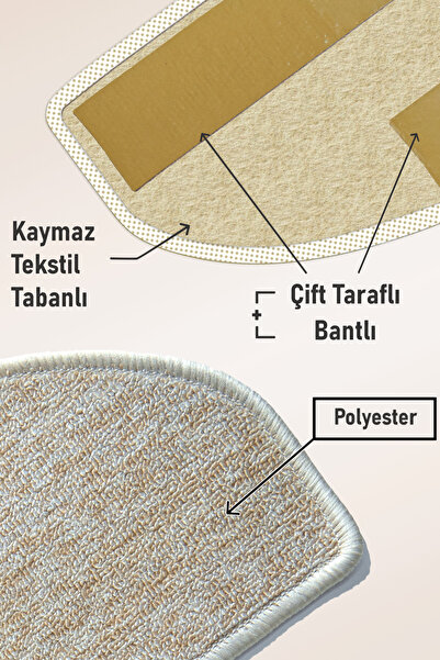 Stepmat Pachet de 16 covorașe economice de culoare bej - trepte și scări Half Moon
